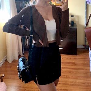 Black Denim Cara Skirt